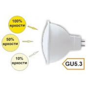 Ecola MR16   LED Premium  8,0W  220V GU5.3 2800K диммирование 3-х ступ. (100% -50% - 10% ) матовая 48x50