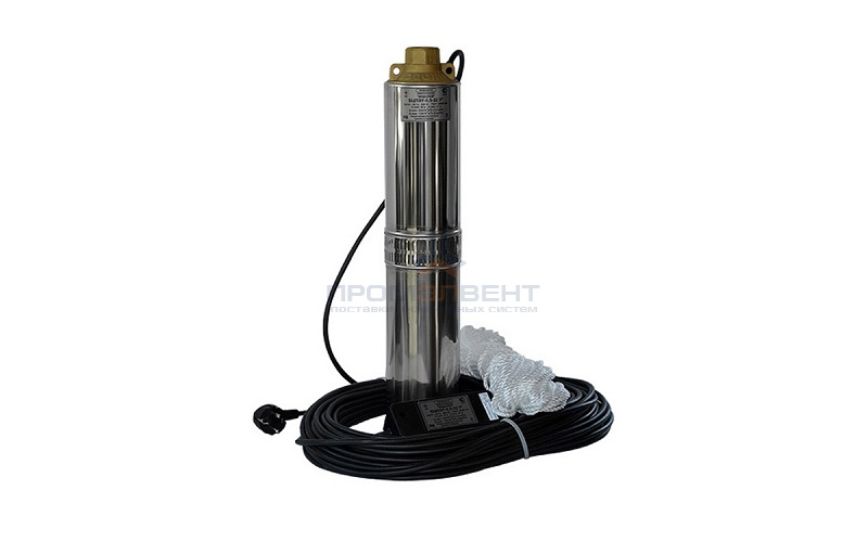 Насос скважинный Водолей БЦПЭ 0,5-50 У (0,97 кВт, Qmax 1,8 м³/ч, Hmax 75 м, кабель 50 м)