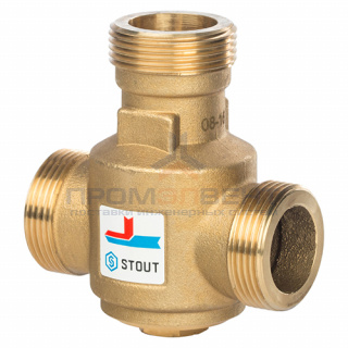 Клапан термостатический смесительный STOUT -  1"1/4 (НР, 70°C)