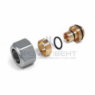 Соединение резьбозажимное Giacomini R179AM - 16x2.0 x 16 (для металлопластиковых труб)