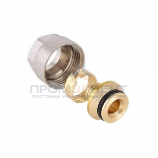 Соединение резьбозажимное VALTEC VT.4410.NVE - 16x2.2 x 3/4"EK (для PEX и PERT труб)