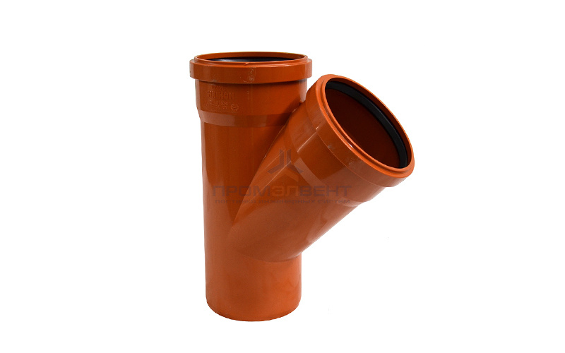 Тройник 45° переходной для наружной канализации СИНИКОН НПВХ - 160 x 110