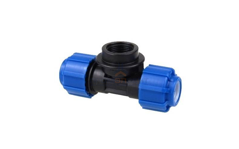 Тройник с переходом на внутреннюю резьбу Политэк - 25 x 3/4