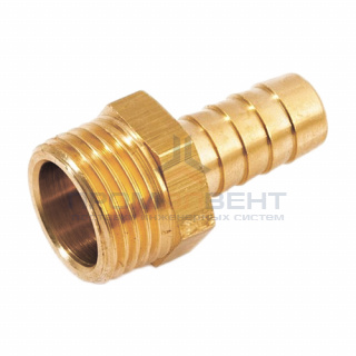 Штуцер комбинированный с наружной резьбой STOUT - 3/8" x 12 мм (латунь без покрытия)