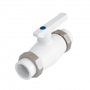 Кран шаровой разъемный двухсторонний KALDE - 25 (Пайка/Пайка, ручка-рычаг)