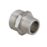 Ниппель латунный резьбовой переходной STOUT - 1"1/4 x 1/2" (никелированный)