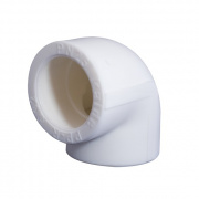 Отвод 90° KALDE - 50 (для полипропиленовых труб под пайку, цвет белый)