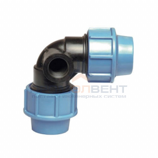 Отвод 90° с боковым переходом на резьбу UNIDELTA 1023 - 32 x 3/4" (винтовой, для труб ПНД)