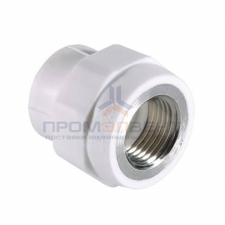 Переход на внутреннюю резьбу VALTEC VTp.702 - 20 x 1/2" (для полипропиленовых труб, цвет белый)