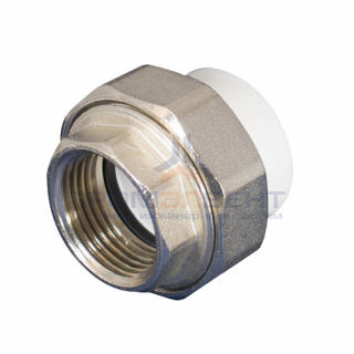 Переход на внутреннюю резьбу разъемный KALDE - 32 x 3/4" (для полипропиленовых труб, цвет белый)