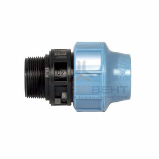 Переход на наружную резьбу UNIDELTA 1003 - 32 x 1" (винтовой, для труб ПНД, резьба пластиковая)