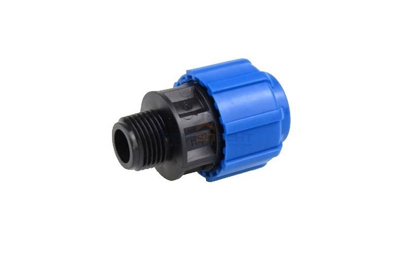 Переход на наружную резьбу Политэк - 32 x 3/4