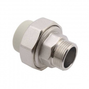 Переход на наружную резьбу разъемный FV-Plast - 20 x 1/2" (для полипропиленовых труб, цвет серый)