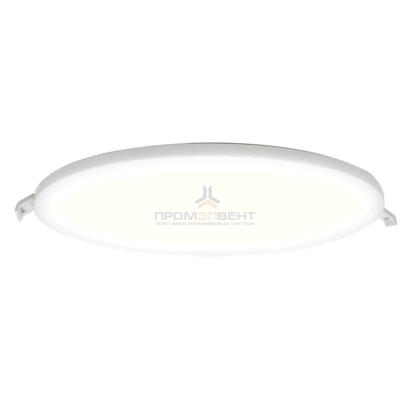 06-23 Светодиодная панель встраиваемая круглая 220В, 24Вт, CRI:80Ra, 1920Лм, Ф 220/208 мм,  алюминиевый корпус, изолированный драйвер, 2700К