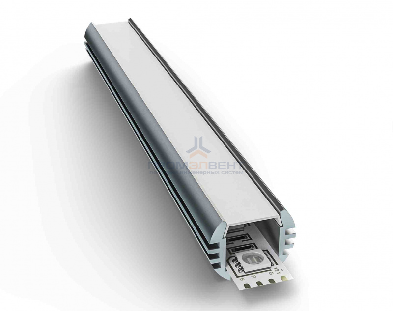 08-18 Профиль алюминиевый круглый для светодиодной ленты, 2м. инд. упак. (3009)