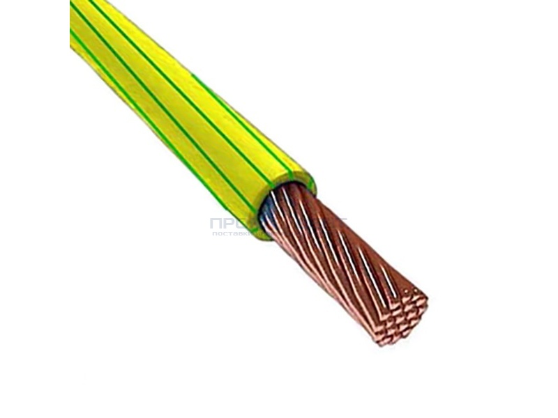Провод установочный ПВ-3 (ПуГВ) 35,0 желто зеленый ГОСТ 31947