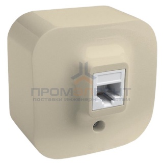 Розетка компьютерная Legrand Quteo RJ45 кат.5e UTP слоновая кость [уп 20шт]