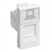 Розетка информационная RJ-45 UTP кат.5e, 1 модуль. РКИ-10-00-П
