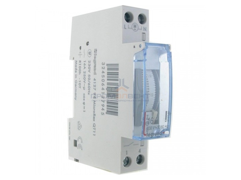 Программируемый недельный таймер Legrand резервное питание на 100 часов 220V 16А HEBDO 1 MOD+B