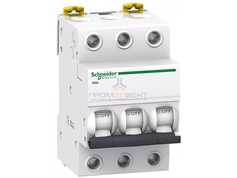 Автоматический выключатель Schneider Electric Acti 9 iK60 3П 10A 6кА C (автомат)