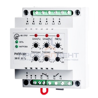 Трехфазное реле контроля напряжения/перекоса фаз РНПП-301 5А на DIN-рейку