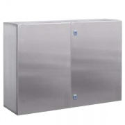 Навесной шкаф CE из нержавеющей стали (AISI 304), двухдверный, 1000 x 1000 x 300мм, с фланцем