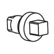 Личинка замка, для вкладыша, под ключ квадратного профиля 7мм