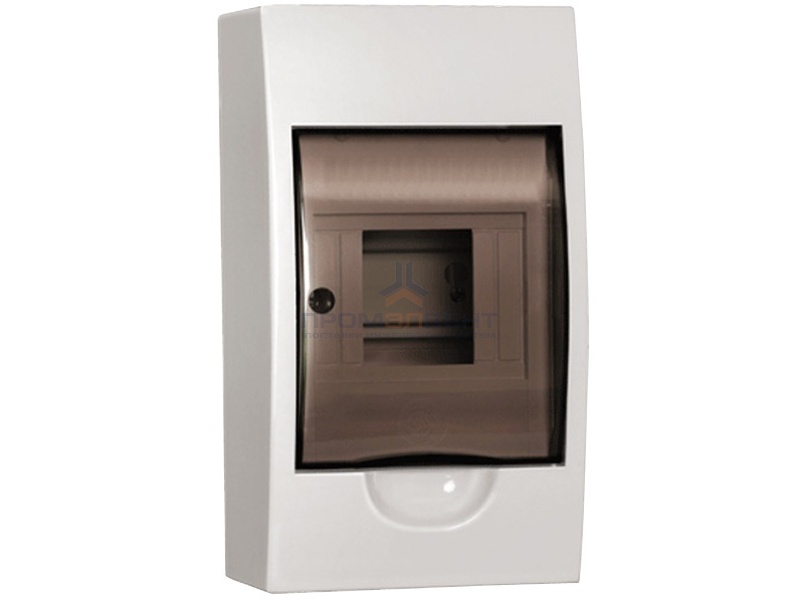 Бокс ЩРН-П-4 на 4 модуля навесной пластиковый с прозрачной дверкой IP40 ИЭК