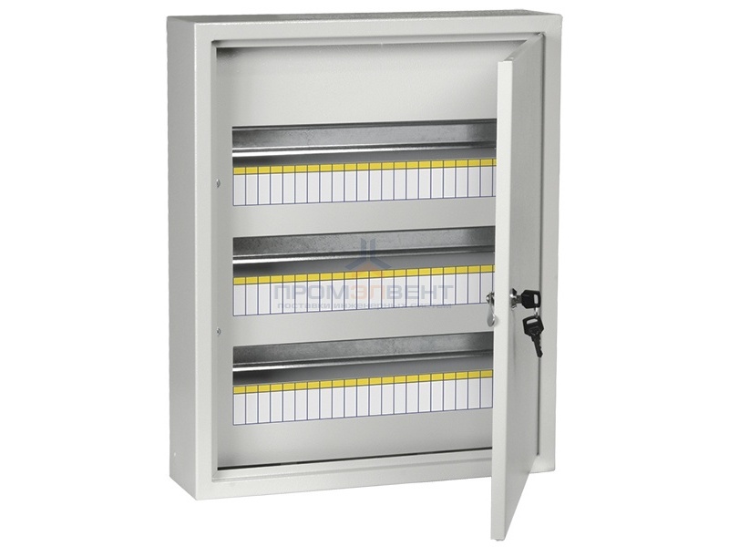 Щит металлический ЩРн-54з-1 36 УХЛ3 IP31 на 54 модуля навесной 540х440х120 серый ИЭК